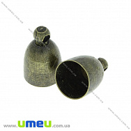 Ковпачок металевий, 12х8 мм, Антична бронза (OBN-032345)