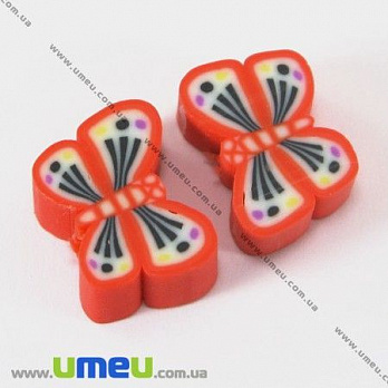 [Архів] Намистина FIMO Метелик, 13х10х5 мм, Червона (BUS-003301)