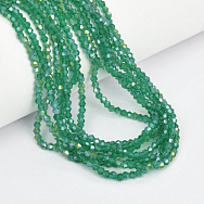 Намистини Біконус, 3х2,5 мм, Зелені АВ (BUS-057457)