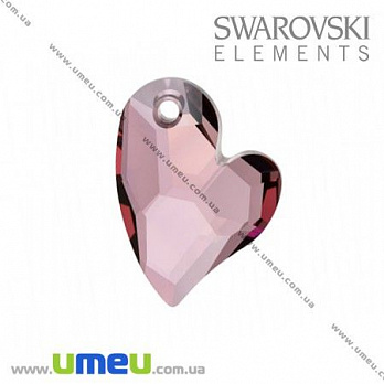 [Архів] Підвіска Swarovski 6261 Antique Pink, 17х13 мм, Дике серце (POD-005653)