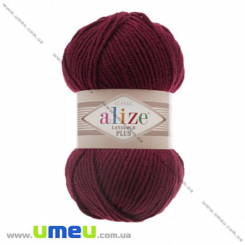 Пряжа Alize Lanagold Plus 100 г, 140 м, Бордова 57 (YAR-029551)