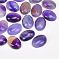 Кабошон нат. камінь Агат фіолетовий, Овал, 18х13 мм (KAB-012624)