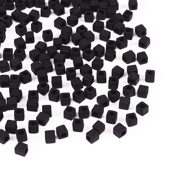 Бісер японський Miyuki Cubes SB18-401F, 1,8 мм, Чорний матовий (BIS-055959)