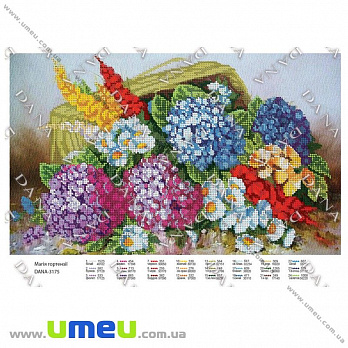 Схема для виш. бісером Dana, Магія гортензії DANA-3175, 40х25 см (UPK-027836)