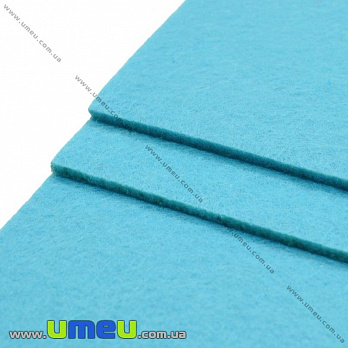 Фетр 2 мм, 10х15 см, 228 Блакитний (FLT-027378)