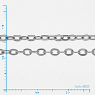 Ланцюг, Темне срібло, 3х2,2 мм (ZEP-003009)