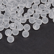 Намистини для сумок ОПТ, Акрилові матові, Круглі, 6 мм, Білі (BUS-059799)
