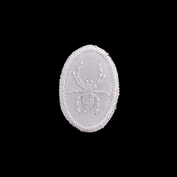 Термоаплікація Павук, 3х2 см, Біла (APL-053386)