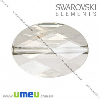 [Архів] Намистина Swarovski 5050 Crystal Silver Shade, 14х10х5 мм, Гранована овальна (BUS-005361)