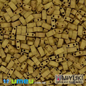 Бісер японський Miyuki HALF TILA №2312, 5х2,3 мм, Гірчичний матовий (BIS-046086)