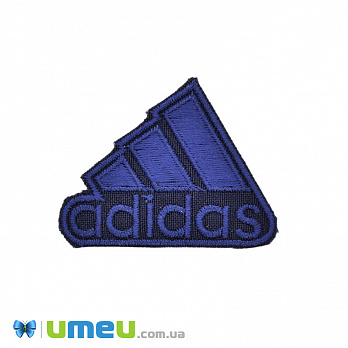 Термоаплікація Adidas, 5,5х4,5 см, Синя (APL-042363)
