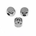 Бусины из нержавеющей стали Куб, 5 мм, Темное серебро (STL-055607)