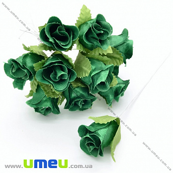 Роза тканинна, 15 мм, Зелена (DIF-033289)