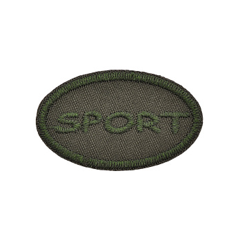 Термоаплікація Sport, 5х3 см, Хакі (APL-053384)