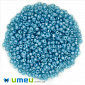 Бісер китайський великий, 6/0, Блакитний глазурирована, 4 мм (BIS-037725)