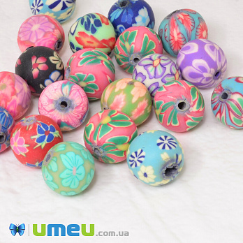 [Архів] Бусина FIMO Кругла, 12 мм, Мікс (BUS-042736)