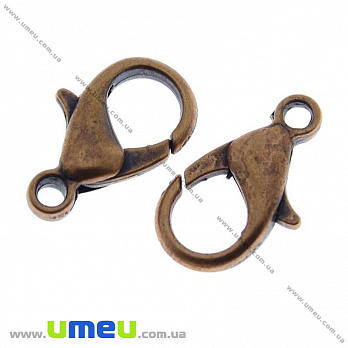 Замок-карабін, 10х6 мм, Мідь (ZAM-002009)