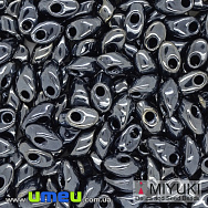 Бісер японський Miyuki LMA №464, 4х7 мм, Гематит (BIS-036732)