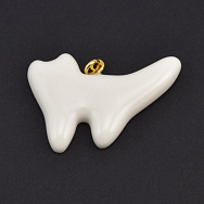 Підвіска Котик з полімерної глини, 40х27 мм, Біла (POD-058998)