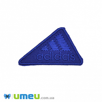 Термоаплікація Adidas, 5х3 см, Синя (APL-042367)