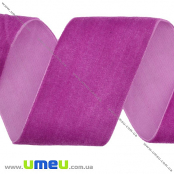 Лента бархатная, 38 мм, Малиновая (LEN-016639)