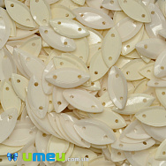 Паєтки Індія човник, 14х7 мм, Кремові (PAI-038073)