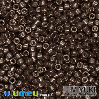 Бісер японський Miyuki Delica 11/0 DB1843, Duracoat Galvanized, Коричневий темний (BIS-045485)