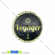 Кабошон скляний з принтом Морський, 16 мм, Круглий (KAB-017652)