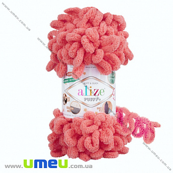 Пряжа Alize Puffy 100 г, 9,2 м, Коралловая 619 (YAR-036450)