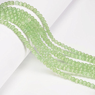 Намистини Котяче око, Синт. камінь, 4 мм, Салатові, Круглі (BUS-054218)