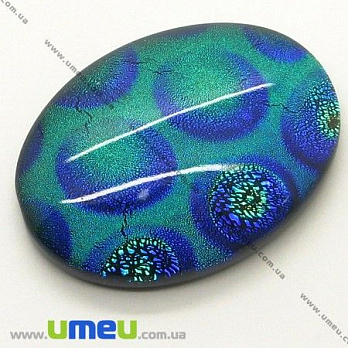 Кабошон діхроічний, 40х30 мм, Овальний (KAB-005558)