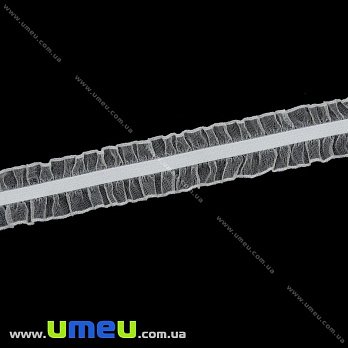 Резинка з рюшами, 20 мм, Біла (LEN-022613)
