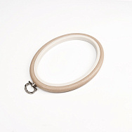 Пяльці-рамка NURGE овальні пластикові 11,5х15 см, Бежеві (MUL-053457)