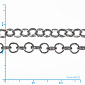 Ланцюг, Темне срібло, 3,3 мм (ZEP-056059)