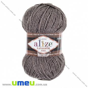Пряжа Alize Lanagold Fine 100 г, 390 м, Сіро-коричнева 240 (YAR-023317)