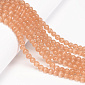 Намистини Котяче око, Синт. камінь, 6 мм, Персикові, Круглі (BUS-054270)