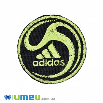 Термоаплікація Adidas, 5 см, Салатова (APL-038228)