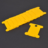 Бобіни пластикові для намотування муліне, 4х3,7 см, Жовті (INS-061528)