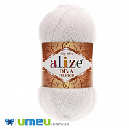 Пряжа Alize Diva Stretch 100 г, 400 м, Біла 55 (YAR-038360)