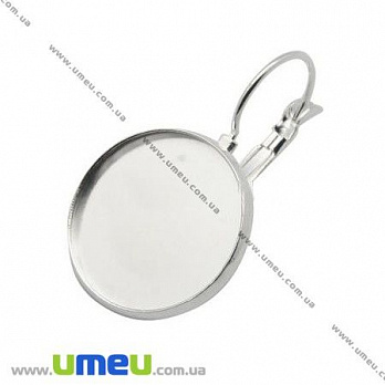 [Архів] Швензи під кабошон 14 мм, Світле срібло, 27х16 мм (OSN-031244)
