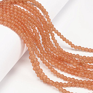 Намистини Котяче око, Синт. камінь, 4 мм, Помаранчеві, Круглі (BUS-054272)