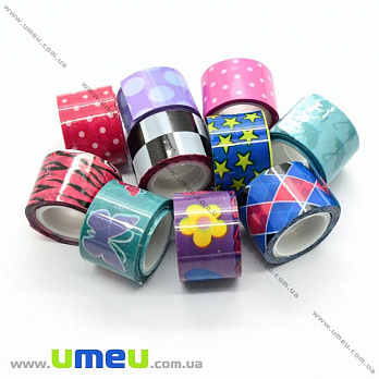 Декоративний скотч, Мікс, 12 мм (DIF-022519)