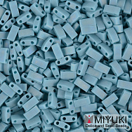 Бісер японський Miyuki HALF TILA №412FR, 5х2,3 мм, Бірюзовий матовий АВ (BIS-053242)