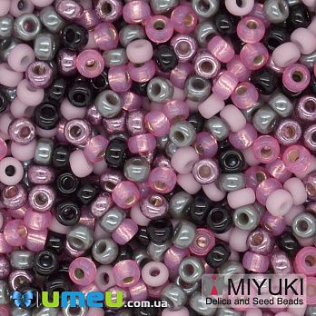 Бісер японський Miyuki круглий RR 11/0 №MIX84, Мікс рожевий (BIS-045560)