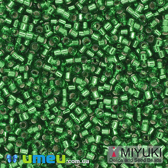 Бісер японський Miyuki Delica 11/0 DB046, Зелений (BIS-040000)