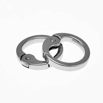 Кільце для сумки металеве, 25 мм, Темне срібло (BAG-058422)