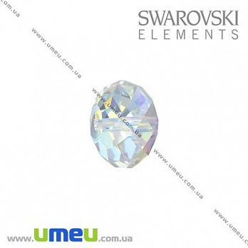 [Архів] Намистина Swarovski 5040 Crystal AB, 6х4 мм, Рондель (BUS-003259)