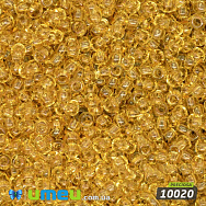Бісер чеський №110/10020, Бежевий світлий, Прозорий, 10/0 (BIS-003721)