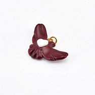 Підвіска Горлиця з полімерної глини, 30х17 мм, Бордова (POD-058990)