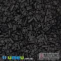 Бисер японский Miyuki QUARTER TILA №401F, 5х1,2 мм, Черный матовый (BIS-046089)